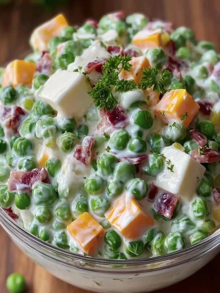 Creamy Pea and Cheese Salad First Image