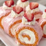 No-Bake Strawberry Cream Rolls First Image