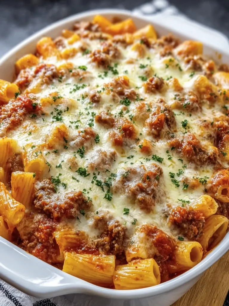 Hearty Baked Rigatoni Casserole First Image