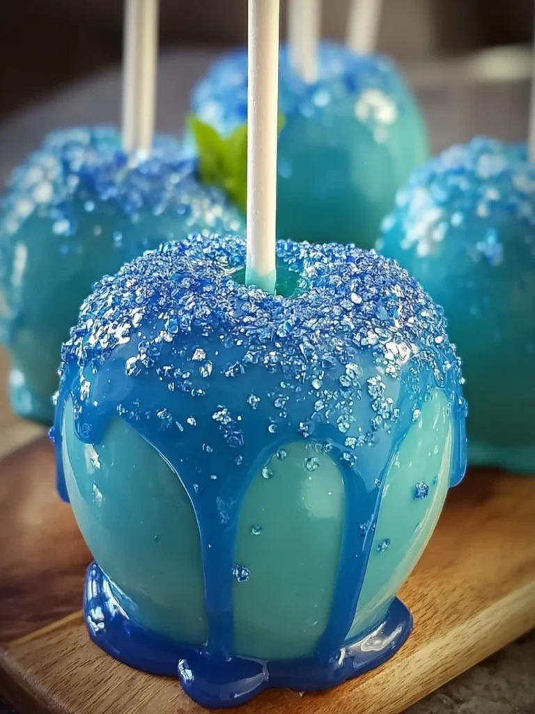 Glittering Blue Candy Apples First Image