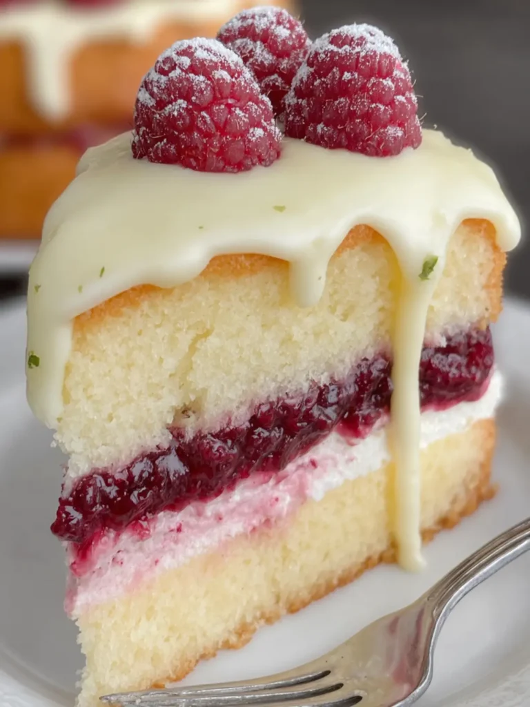 White Chocolate Raspberry Cake First Image