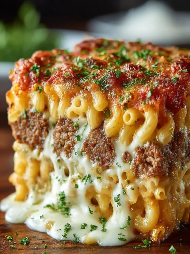 Cheesy Macaroni Meatloaf Bake First Image