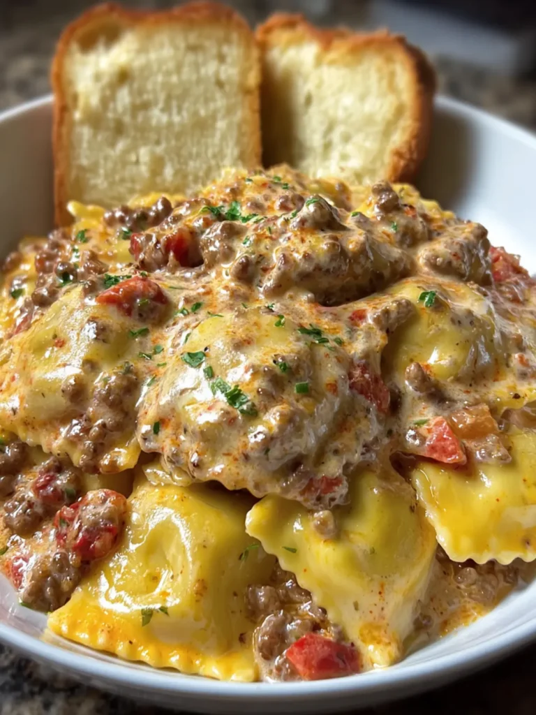 Creamy Sausage Ravioli with Cheese First Image