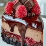 Decadent Raspberry Chocolate Mousse Cake First Image