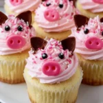 Adorable Piggy Face Cupcakes First Image
