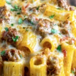 Cheesy Rigatoni and Sausage Bake First Image
