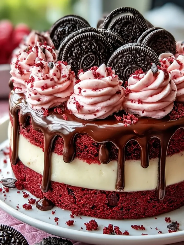 Decadent Red Velvet Oreo Cake First Image