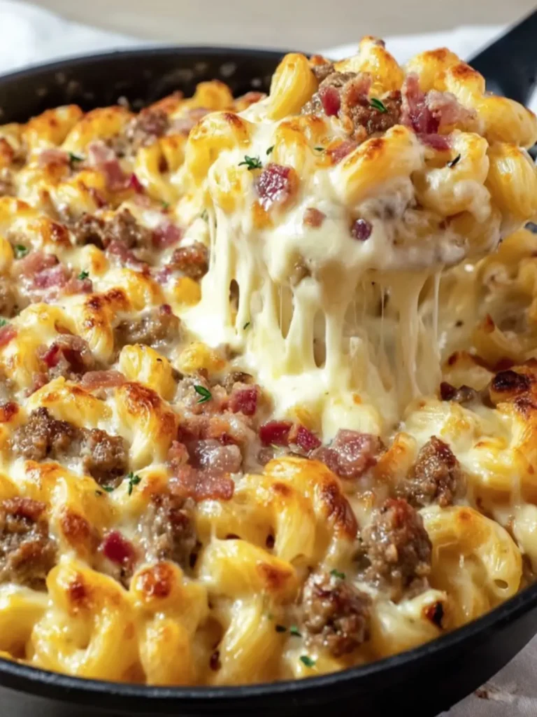 Cheesy Bacon Beef Pasta Bake First Image
