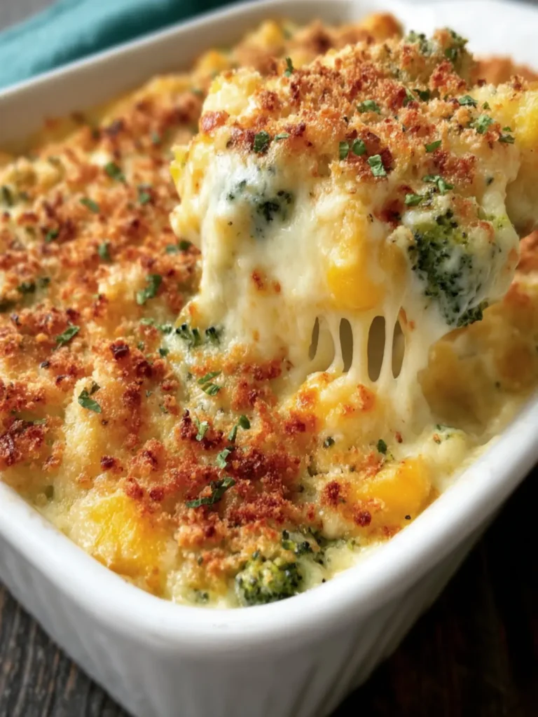 Cheesy Baked Broccoli Casserole First Image