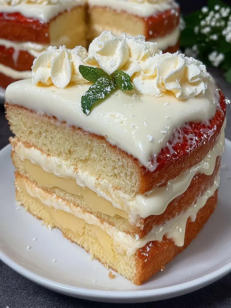 Layered Vanilla Sponge Cake First Image
