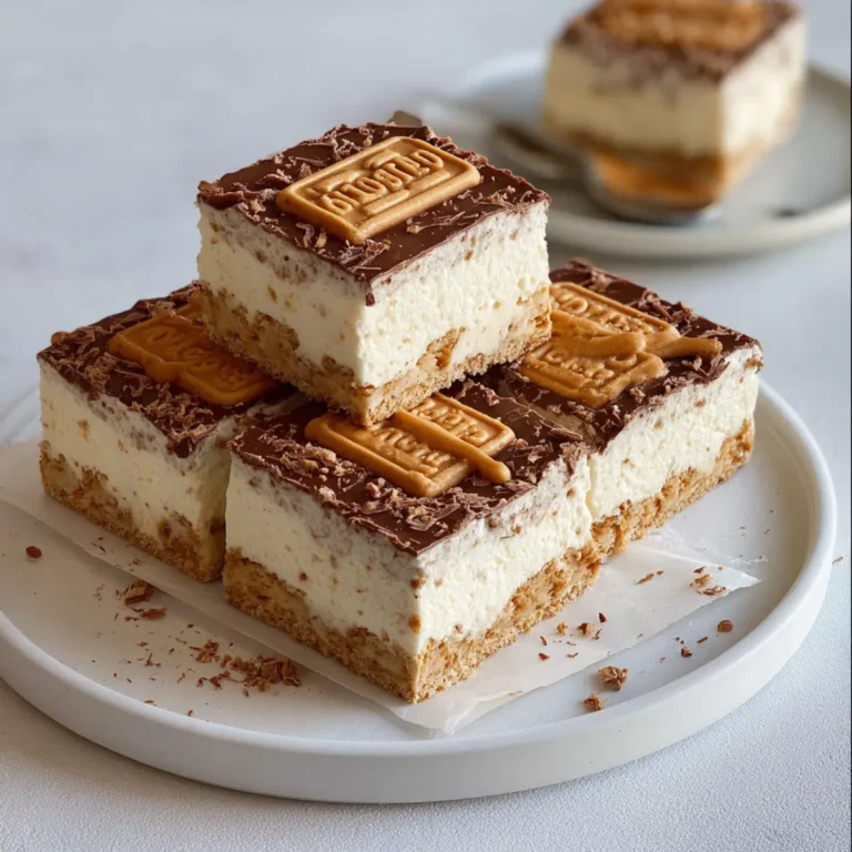 No-Bake Biscuit Cheesecake Bars First Image