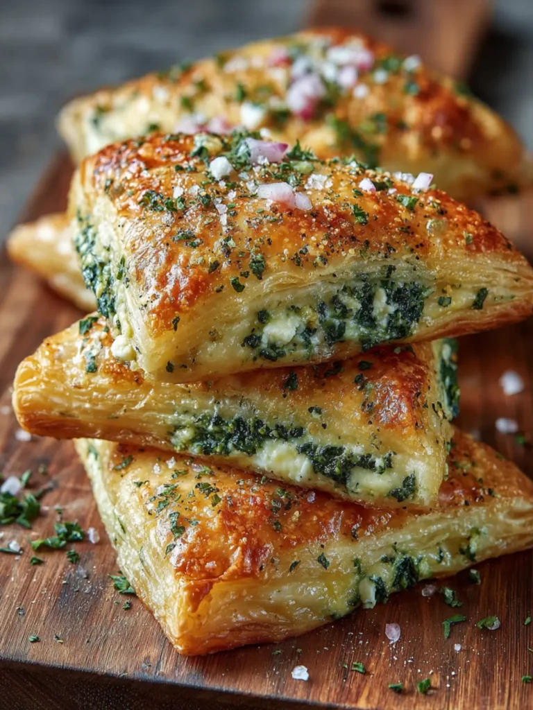 Crispy Spinach Feta Puff Pastry First Image