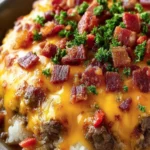 Cheesy Bacon Beef Casserole First Image