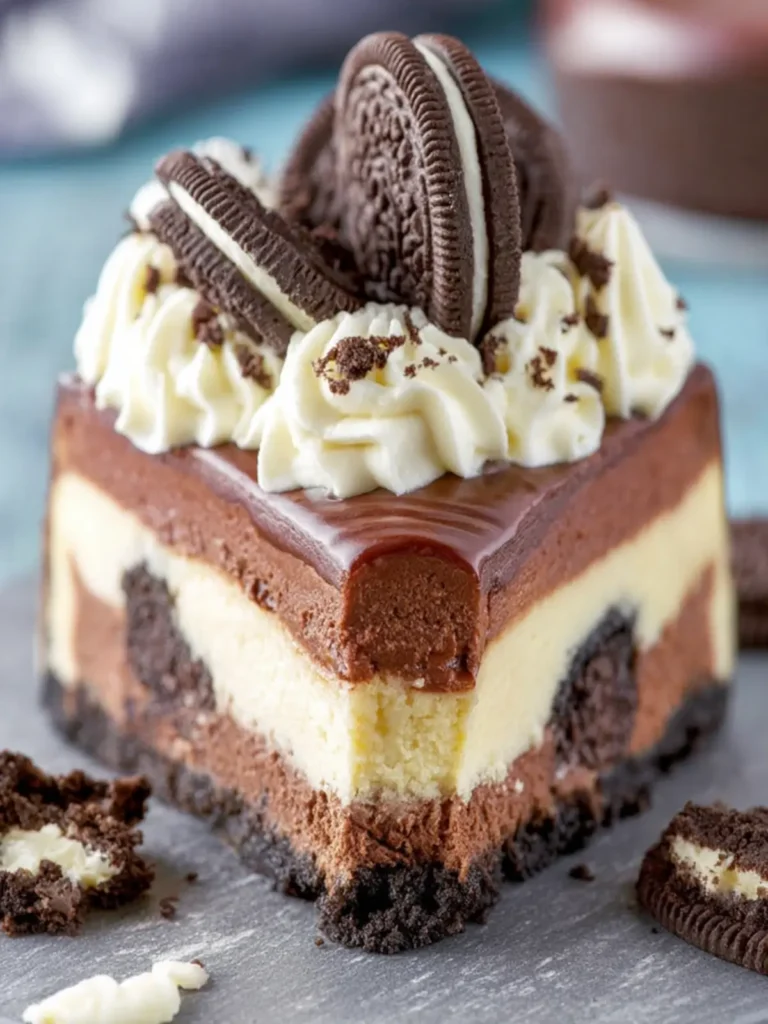 Decadent Chocolate Oreo Cheesecake First Image