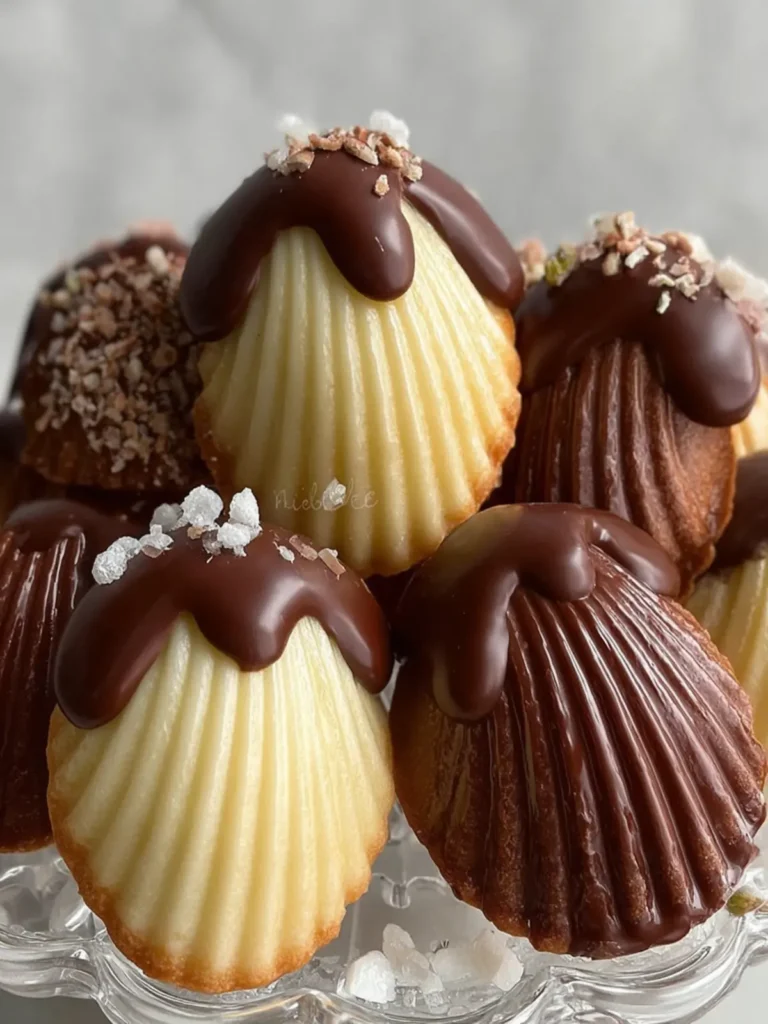 Elegant Shell-Shaped Chocolate Madeleines First Image