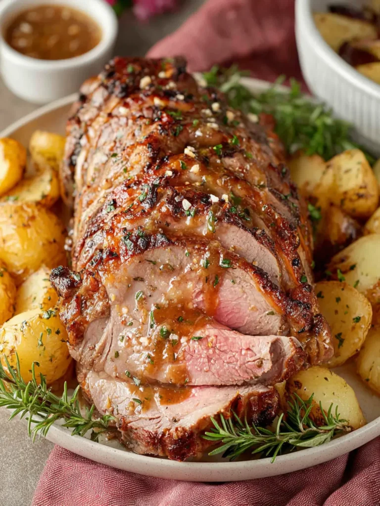 Glazed Lamb (Roast Leg of Lamb with Honey Mustard Glaze) First Image