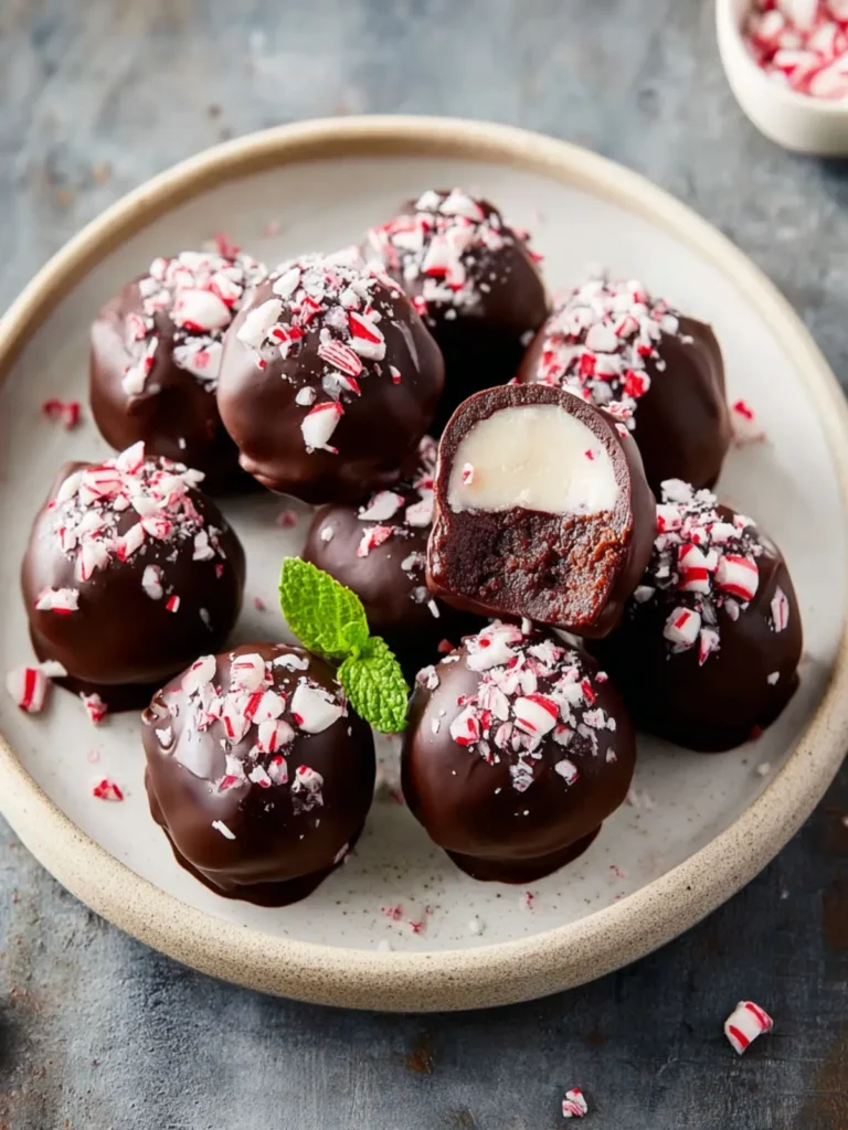 Chocolate Peppermint Protein Balls First Image