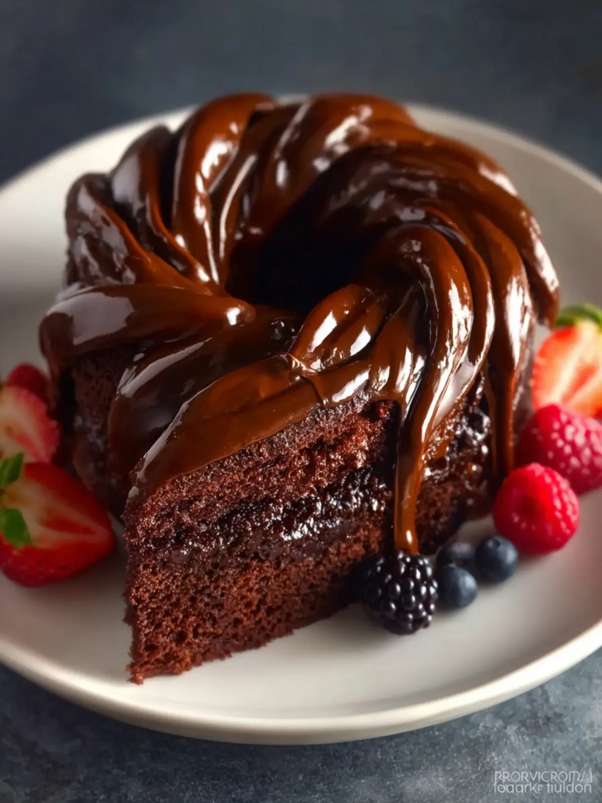 double chocolate fudge cake