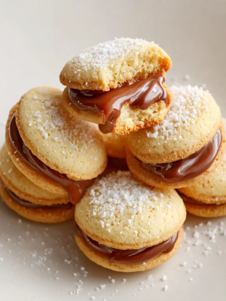 Dulce de Leche (Caramel) Filled Shortbread Cookies First Image
