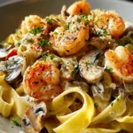 30-Minute Shrimp and Creamy Mushroom Tagliatelle Delight First Image