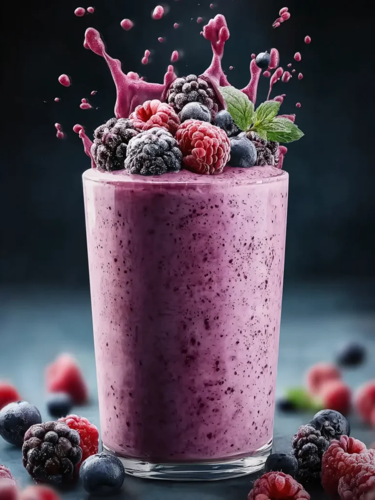 High Protein Berries Smoothie: An Incredible Ultimate Recipe for Weight Loss First Image