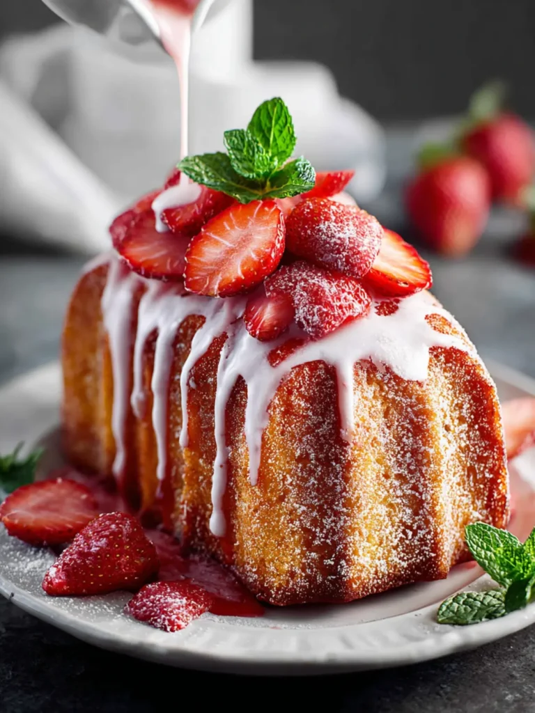 Strawberry Pound Cake First Image
