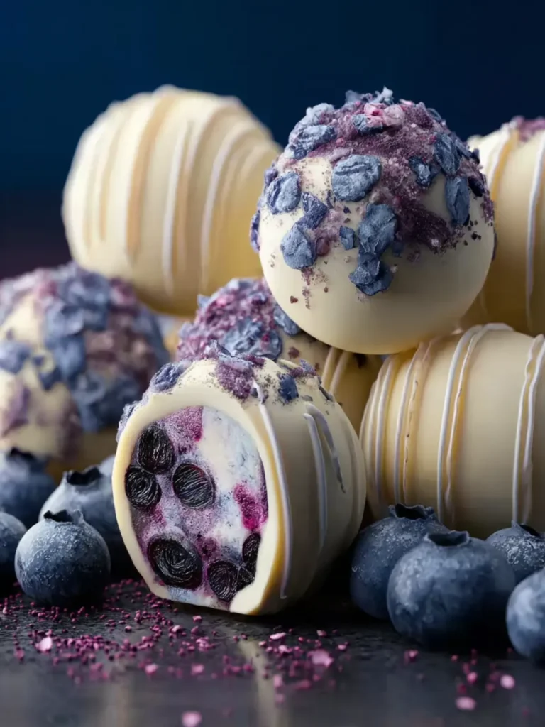 White Chocolate Blueberry Truffles First Image