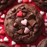 Double Chocolate Valentine’s Day Cookies First Image