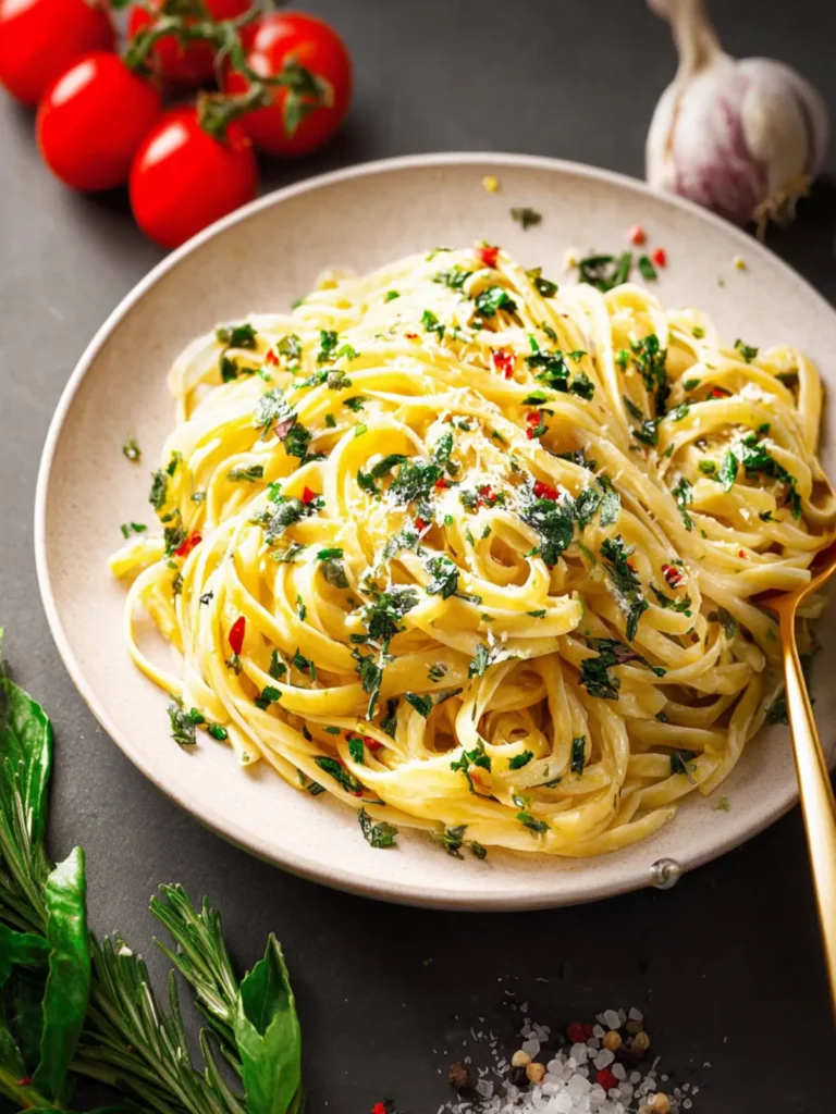 Linguine Pasta with Garlic & Herbs First Image