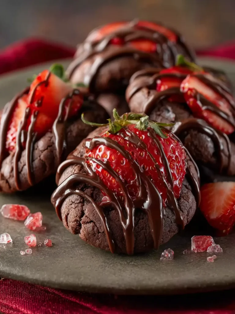 Chocolate Covered Strawberry Cookies First Image