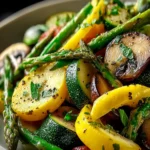 Vibrant Asparagus, Zucchini, and Squash Medley Delight First Image