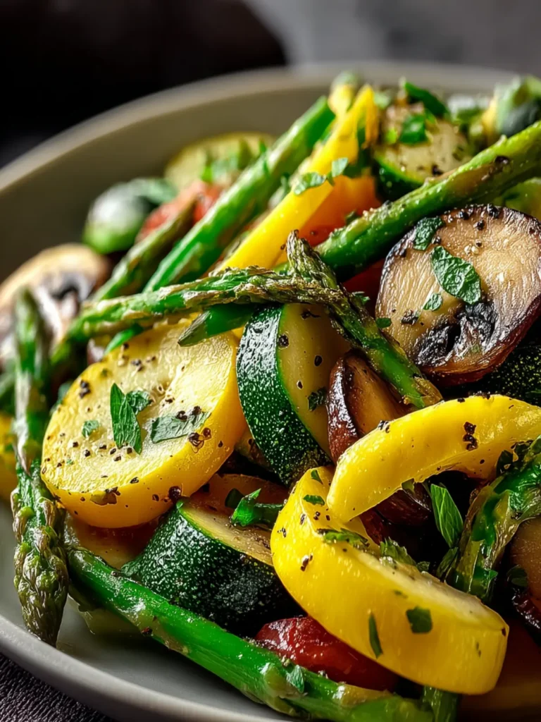 Vibrant Asparagus, Zucchini, and Squash Medley Delight First Image
