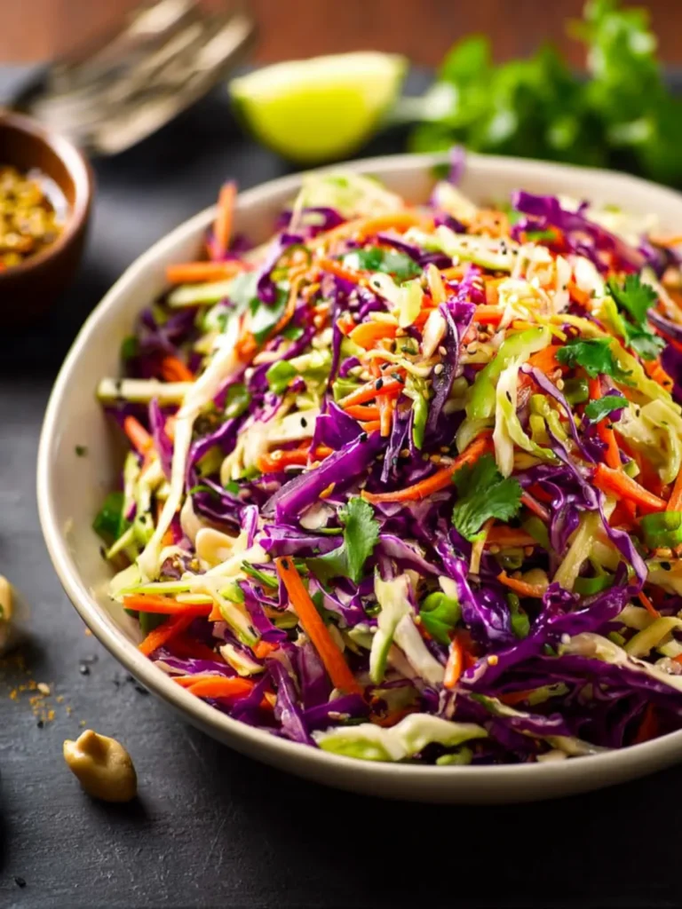 Asian Slaw Recipe with Sesame Ginger Dressing First Image