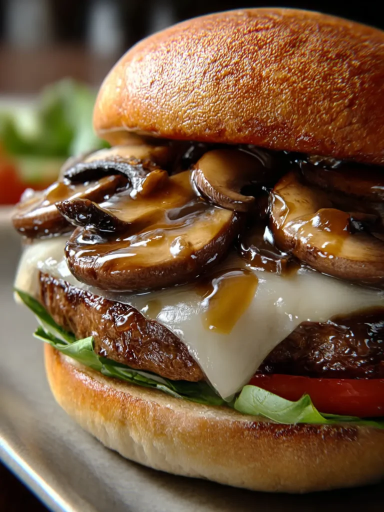 Ultimate Juicy Mushroom Swiss Burger Recipe to Savor First Image