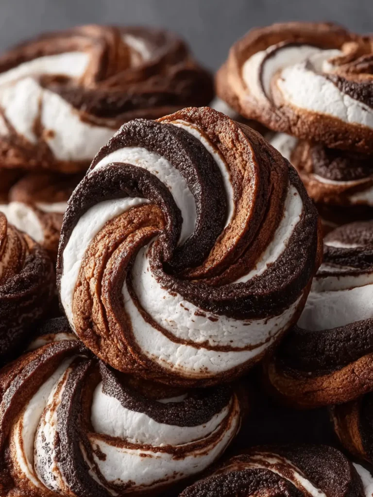 Chocolate Marshmallow Swirl Cookies First Image