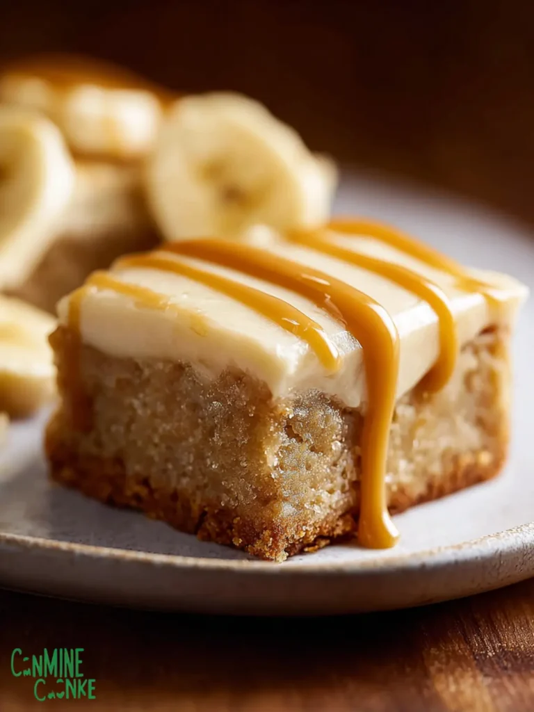 Banana Bars with Salted Caramel Frosting First Image