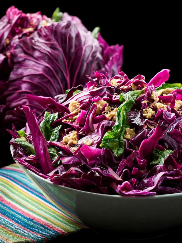 Asian Red Cabbage Salad First Image