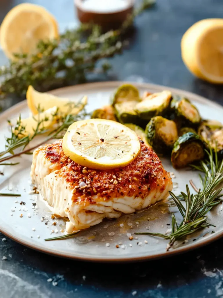 Baked Halibut With Lemon and Rosemary First Image