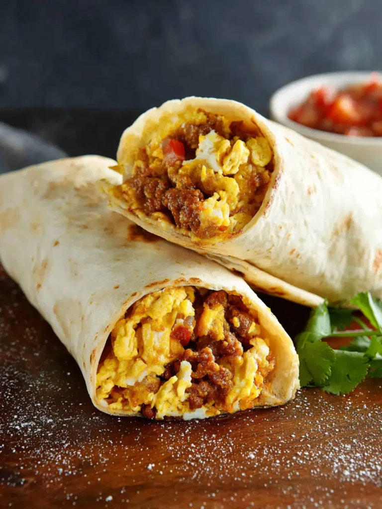 Chorizo and Eggs Burritos First Image