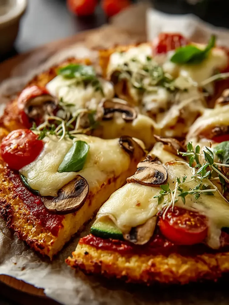 Healthy and Irresistible Flourless Cottage Cheese Pizza Crust First Image