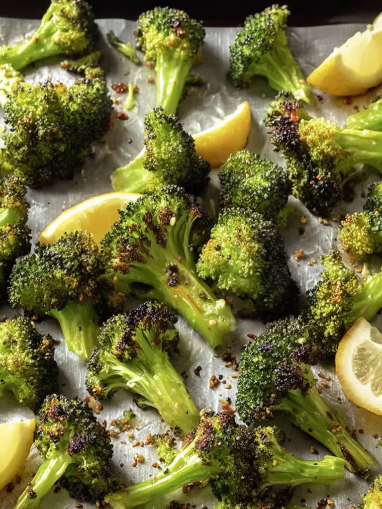 Crispy Oven Roasted Broccoli Recipe with Lemon (Easy) First Image