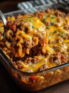Irresistible Cheesy Hamburger Casserole Recipe to Try! First Image
