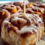 Peach Cheesecake Cinnamon Rolls First Image