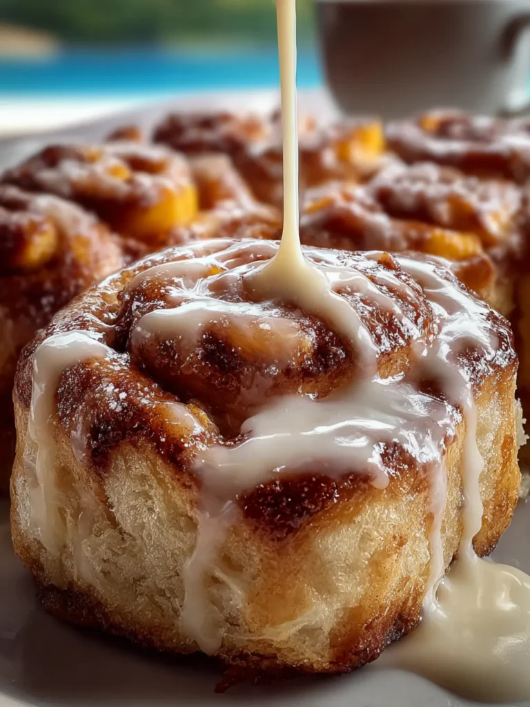 Peach Cheesecake Cinnamon Rolls First Image