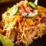 Slow Cooker Chicken Enchilada Casserole First Image