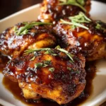 Smoked Maple Glazed Chicken Thighs First Image