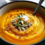 Vegan Carrot and Sweet Potato Soup First Image