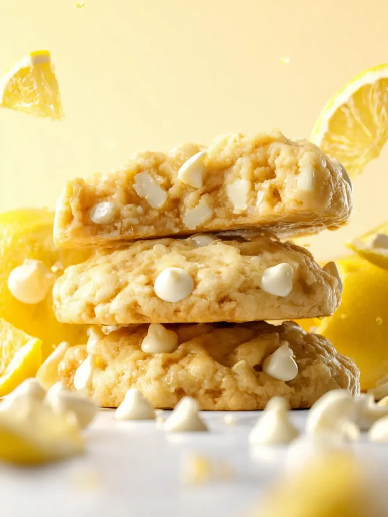 lemon white chocolate chip cookies First Image